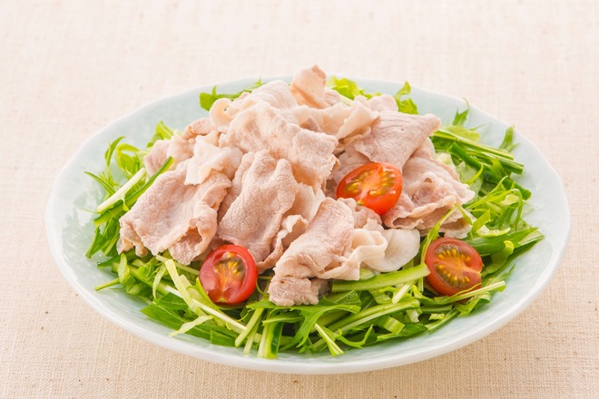 豚しゃぶサラダ＋玄米＋副菜1品