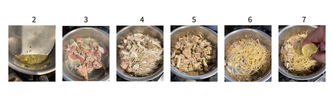 鶏ときのこのバター醤油パスタ作り方